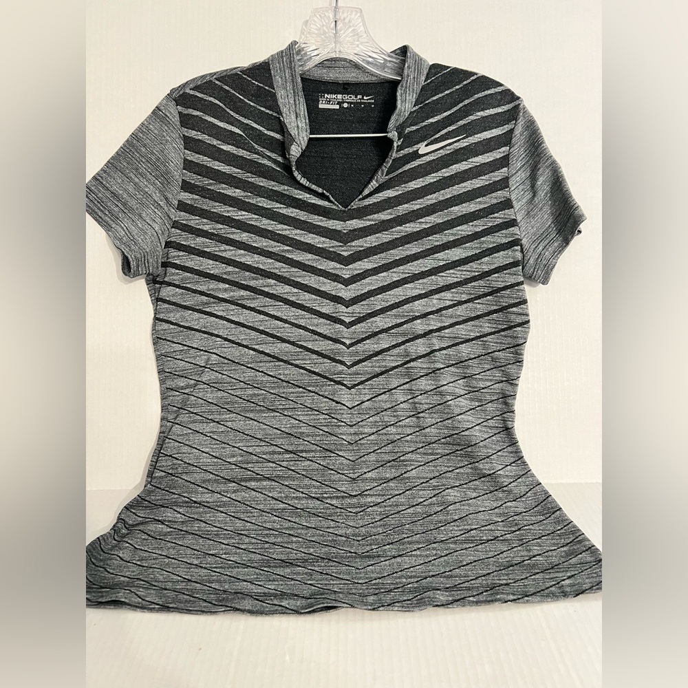 Nike Golf Women's Gray Striped Top